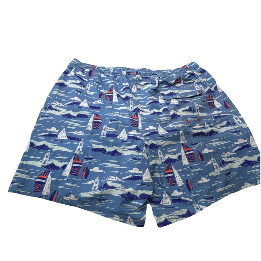 New Vineyard Vines Xl Sailboat Lighthouse Swim Trunks Costal Vacation Beach Mens - Picture 8 of 9